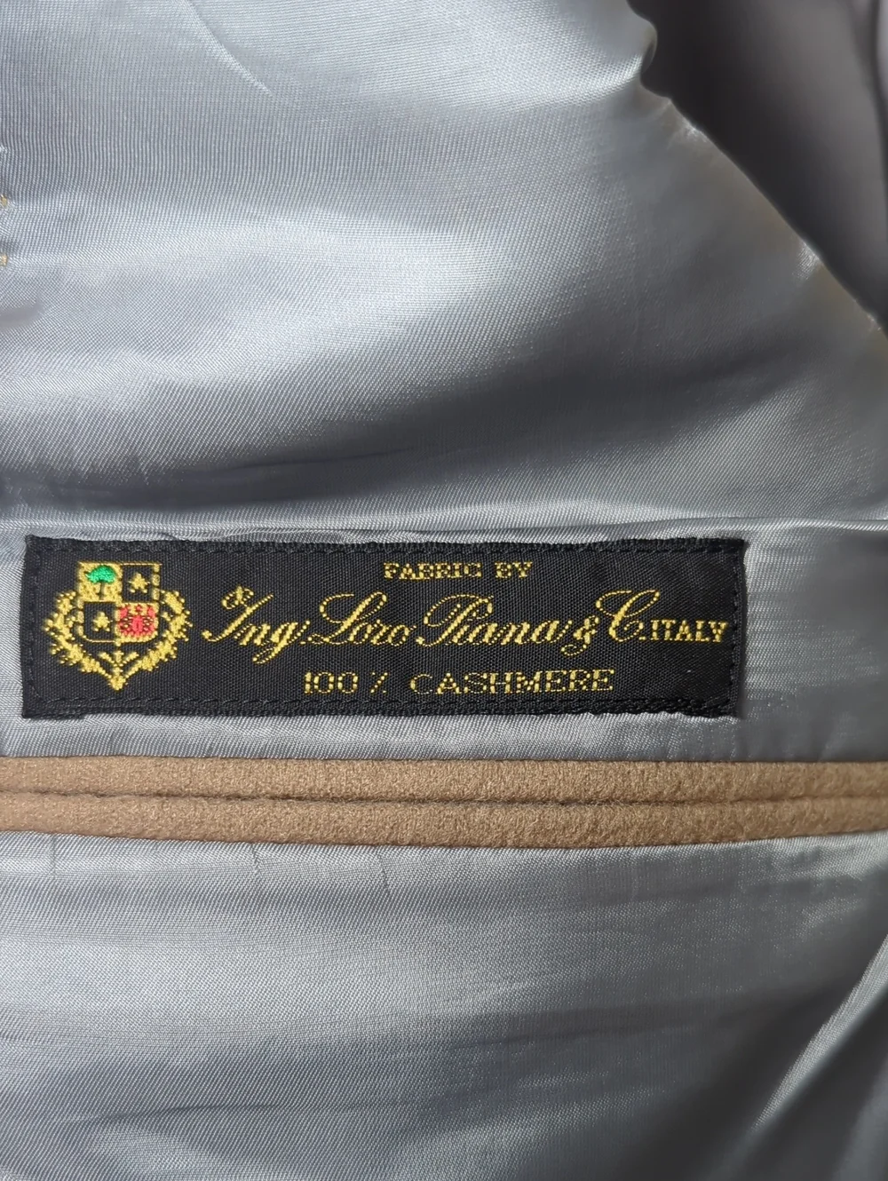 Hart Schaffner Marx Loro Piana 100% Cashmere Blazer Tan 46R